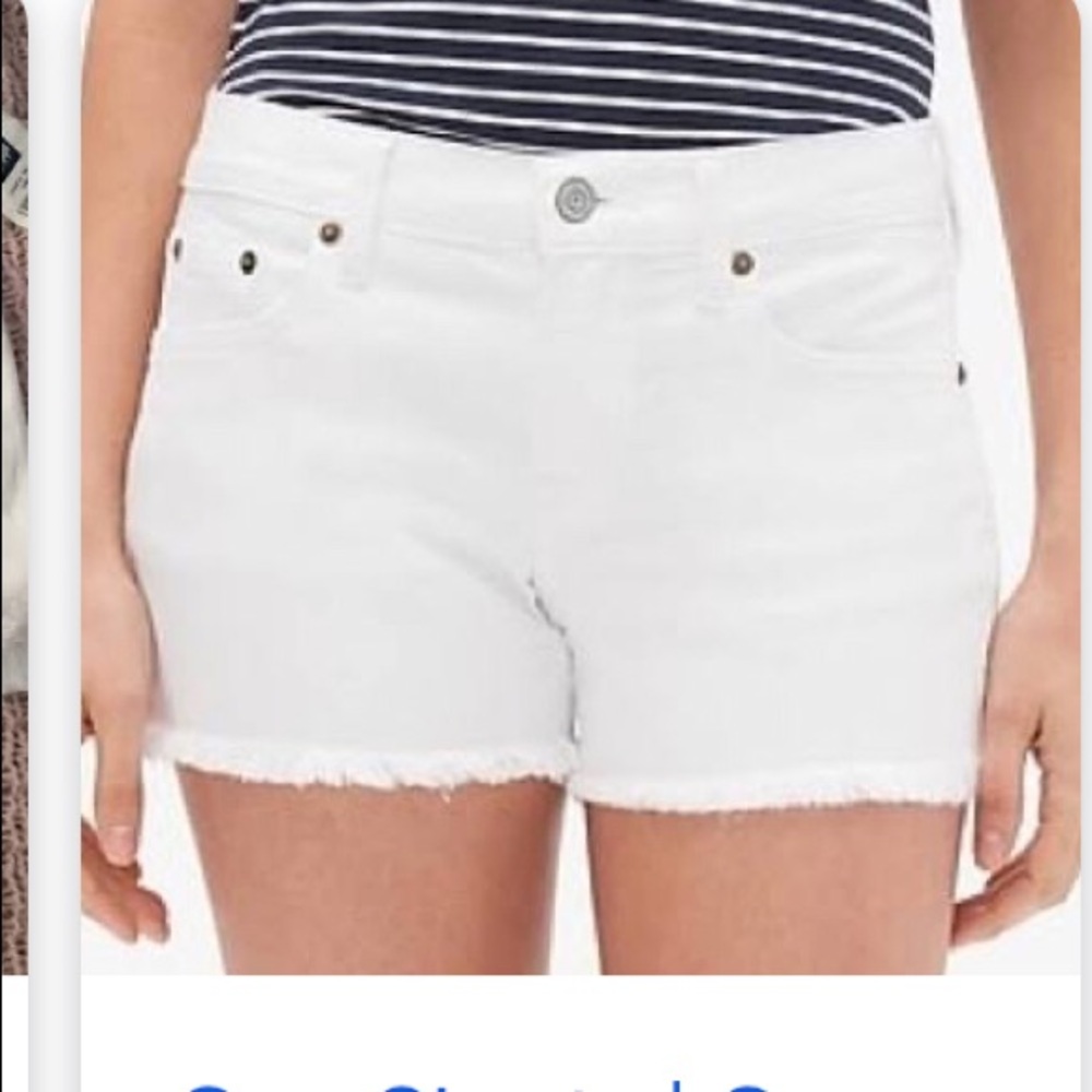 Gap Hadley white jean shorts size 8